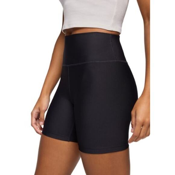 Prana Sculpt Bike Short Women's M Black Fitted High Rise Compressive Support - Picture 2 of 12